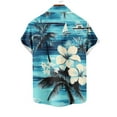 thumbnail image 4 of ZCFZJW Big and Tall Regular Fit Mens Hawaiian T-Shirts Trendy Summer Short Sleeve Tropical Floral Pattern Graphic Holiday Vacation Beach Tees Tops with Pockets Sky Blue L, 4 of 4