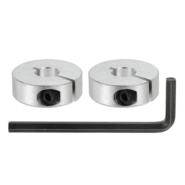 Uxcell Single Split Shaft Collar Locking Collar Clamp Style with Set Screw & Hex Wrench for Machine Tools Industry 10 mm/3/8 Inch