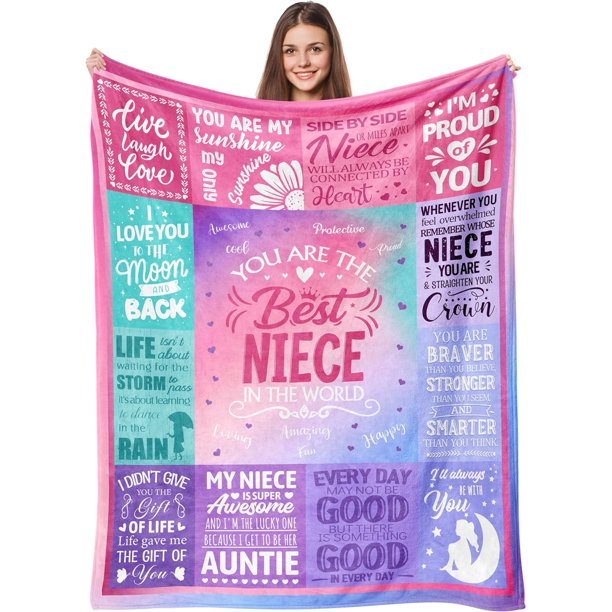 LHSHID Bonus Daughter Gifts Blanket Gift for Bonus Daughter Stepdaughter Gifts from Stepmom Bonus Daughter Gifts from Stepmom Bonus Daughter Birthday Gifts for Stepdaughter Throw Blanket 60x80in