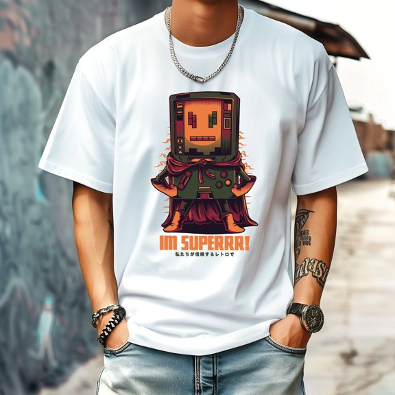 Men's T Shirt Round Neck Patterned Tee Summer New Sports Shirt Vintage Style Gift for Friends XS