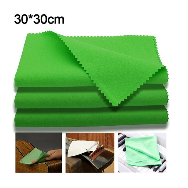 Microfiber Cleaning Cloth Wiping Polishing For Guitar Bass Violin Piano Green Professional Musical Instrument Accessories