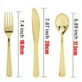 thumbnail image 4 of ACDANC 10Sets Plastic Golden Fork Spoon Disposable Cutlery Tableware Flatware Set for Barbecue Party Picnic, 4 of 7