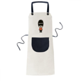 thumbnail image 1 of Tablier Ajustable en Coton Lin pour Barbecue Cuisine avec Poche, 1 of 3