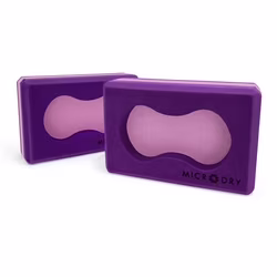 Pink and Purple, variant on Microdry Blue Non Slip High Density Foam Pilates and Yoga Block Set, 2 Count