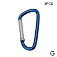 thumbnail image 1 of 3pcs D Clip Carabiner Snap Spring Clasp Hook Keyring Carabiner Keyring Snap Hook Carabina Small S4Z7, 1 of 6