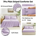 thumbnail image 5 of Queen Comforter Set, Grey 7 Pieces Bed in a Bag All Season Bedding, with Stitch Quilted Comforter Flat Sheet Fitted Sheet Pillowcases, 5 of 9