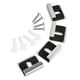 thumbnail image 4 of Kit de 4 clips para soporte de espejo, montaje en pared, sin marco Negro Plata S, 4 of 9