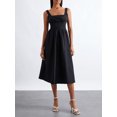 thumbnail image 4 of Faithtur Femmes Été Midi Robe Cami Sans Manches Dos Nu Couleur Haute Taille Robe de Soirée, 4 of 9