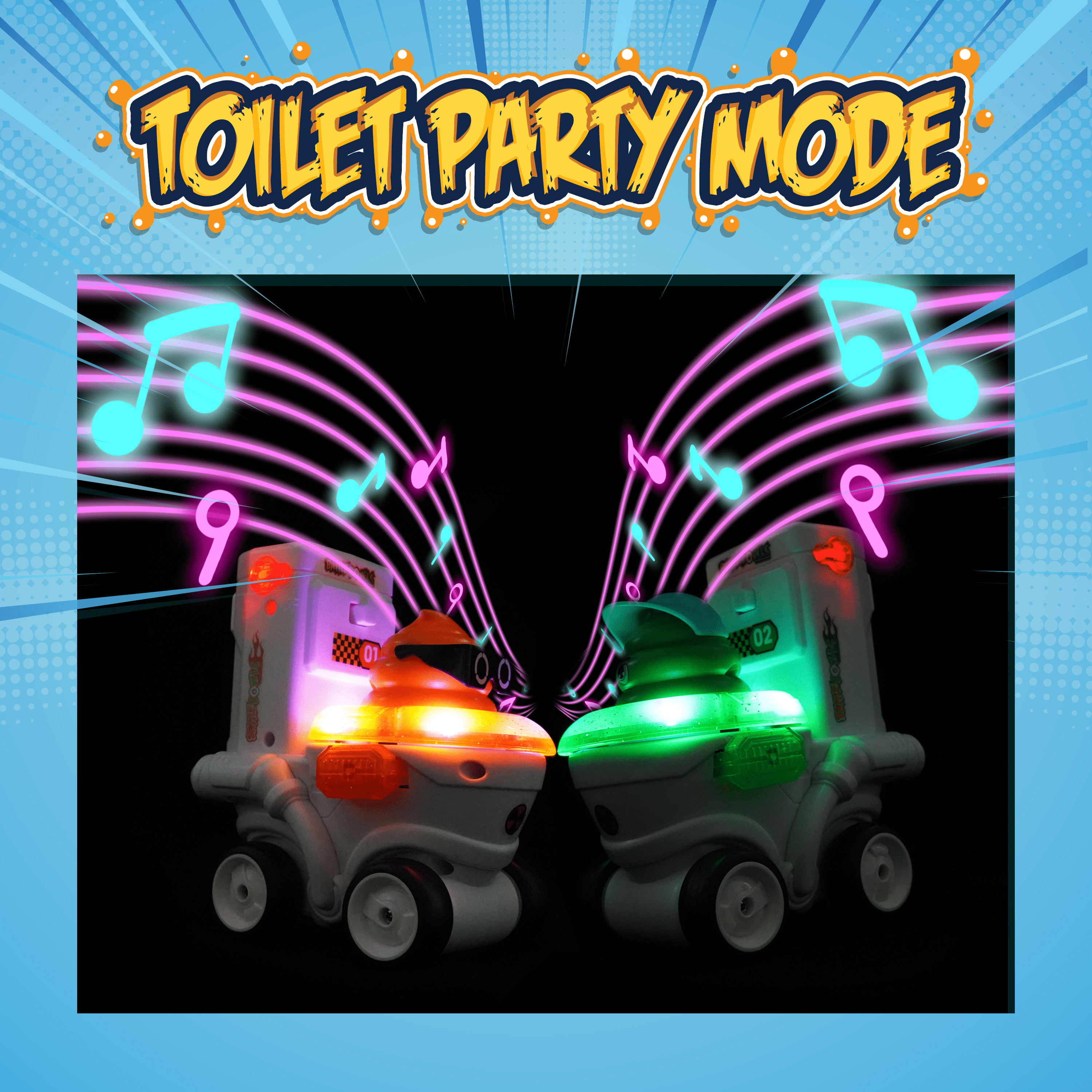 Force1 Battle Bowls Toilet Racer RC Cars 2pk with Remote Control