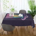 thumbnail image 3 of Yayeee Tablecloths 60" x 108" Rectangle Wrinkle Resistant Party Table Cover, Purple UFO, 3 of 8
