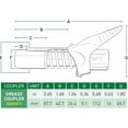 thumbnail image 3 of Grease Gun Coupler-Strong Lock on Greases Gun Couplers 10000 PSI Quick Release Grease Coupler for Recessed Grease Fitting1/8" NPT Grease Gun Fitting fits SAE and Metric Zerk Fittings, 3 of 5