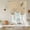 Beige, variant on Brown Balloon Curtains 63 Inch Length for Living Room/Bedroom, Spring Flora Rod Pocket Privacy Door Curtains Decorative Tie Up Shade for Window 52"x63"