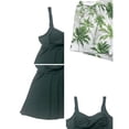 thumbnail image 4 of Tauxra Women Tankini Sets 2 Piece with Chest Pad Swimsuits for Women High Cut Tummy Control Bathing Suits, Solid Plus Size Tankini Swimwear with Removable Straps and Wireless Support for, 4 of 9