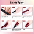 thumbnail image 6 of JODSONE Gel Nail Polish Kit with U V Light 32 Colors Gel Polish Nail + 4 Functional Adhesive Bottles Kit Soak Off Manicure Tools Gifts for Women, 6 of 7