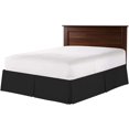 thumbnail image 1 of Box Pleated Split Corner Bed Skirt 15" Inch Drop,800 Thread Count 100% Egyptian Cotton Wrinkle and Fade Resistant Bed Skirt - King Size (78" x 80") Inch Black Solid, 1 of 6