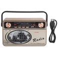 thumbnail image 2 of Radio Bluetooth, FM/AM/SW Radio de 3 Bandas Radio USB portátil Receptor de Radio Diseño elevado, 2 of 8