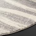 thumbnail image 4 of SAFAVIEH Adirondack Collection ADR125B Modern Wave Distressed Non-Shedding Living Room Bedroom Area Rug, 8' x 8' Round, Grey / Cream, 4 of 4