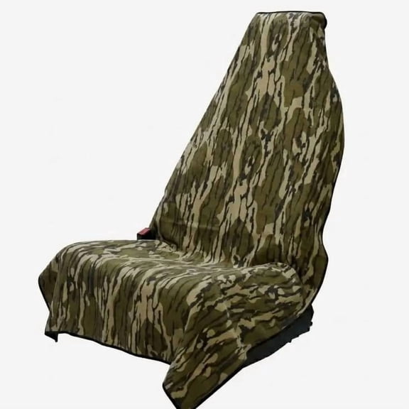 Woodland Camouflage Car Seat Cover Towel, Mossy Tree Bark Camo Car Seat Protector, Sweat Absorbent Auto Seat Cover for Cars, Trucks & SUVs