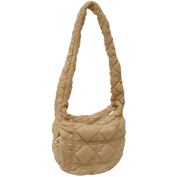 Bubble Hobo Bags for Women Quilted Tote Bag for Women Puffer Bag Quilted Bag Lightweight Puffy Tote Bag Quilted Padding Shoulder Bag - Khaki