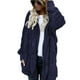 thumbnail image 1 of Oucaili Abrigo con capucha para mujer, chaqueta difusa de manga larga, cárdigan para mujer, forro polar suelto con frente abierto cálido, 1 of 6