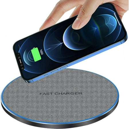 Wireless Charger,15W Fast Wireless Charger Pad Wireless Charging Pad for iPhone 15 14 Pro Max 15 14 13 12 11 XS XR 8Plus,AirPods,Samsung Galaxy/Note20 （Black）