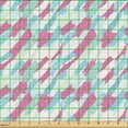 thumbnail image 2 of Ambesonne 1990s Fabric by the Yard Upholstery, Brush Marks Style Composition, 1 Yard, Pink Aqua and Pale Green, 2 of 5