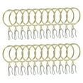 thumbnail image 1 of Anillos de Cortina de Metal Uxcell de 40 Pcs de 1.5 pulgadas en Oro con Ganchos de Pin para Cortinas, 1 of 4