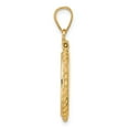 thumbnail image 2 of Wideband Distinguished Coin Jewelry 14k Polished and Diamond-cut Casted Rope 16.5mm x 1.35mm Screw Top Coin Bezel Pendant, 2 of 3