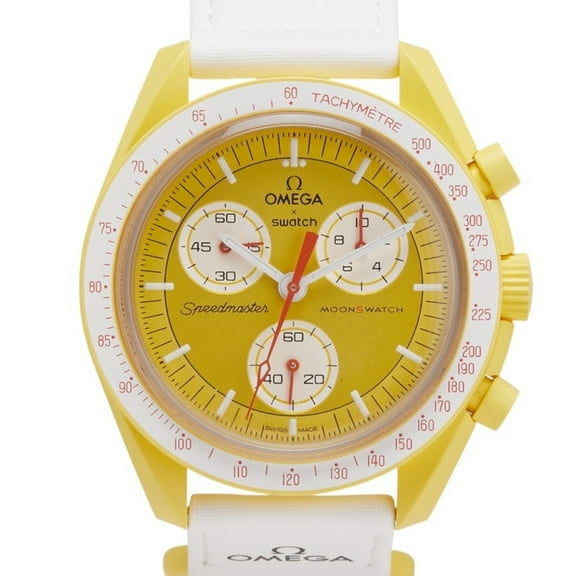 Pre-Owned OMEGA x Swatch MoonSwatch Mission to the Sun Watch SO33J100 Quartz Yellow Dial...