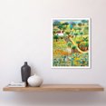 thumbnail image 2 of Farmhouse Field Folk Art Watercolour Painting Art Print Framed Poster Wall Decor 12x16 inch, 2 of 5
