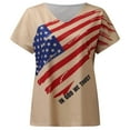 thumbnail image 4 of Conairie 4th of July Shirts Women American Falg Print V Neck Short Sleeve Patriotic T Shirt Relaxed Fit Holiday Commemorative Tops L, 4 of 4