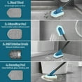 thumbnail image 3 of JEHONN Tub Tile Scrubber Brush with Long Handle (Blue), 3 of 7