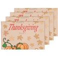 thumbnail image 5 of EREHome Thanksgiving Day Pumpkin Placemat Plate Holder Set of 4, Table Mats Protector 12x18 inch, 5 of 5