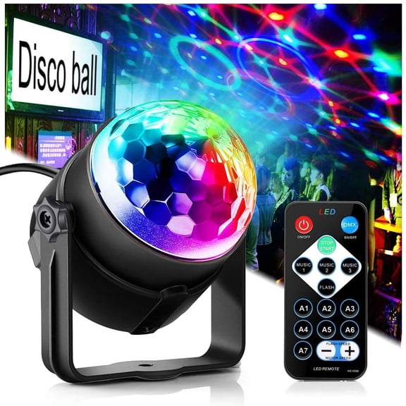 Disco Ball Light for Party with Remote,7 Color Changing Modes Disco DJ Lights for Home Room Dance Karaoke Xmas Happy Birthday Christmas Party Decor