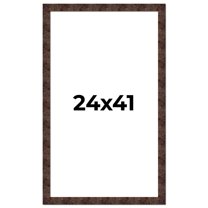 24x41 Frame Brown Burl Real Wood Picture Frame Width 1.625 Inches | Interior Frame Depth 0.5 Inches