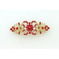 thumbnail image 2 of Faship Gorgeous Red Rhinestone Crystal Floral Hair Barrette, 2 of 4