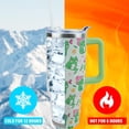 thumbnail image 3 of 40 oz Frog Mushroom Tumbler with Handle and Straw, Travel Mug Water Bottle, Stainless Steel Insulated Cup with Lid and Straw, Birthday Christmas Gifts, 3 of 5