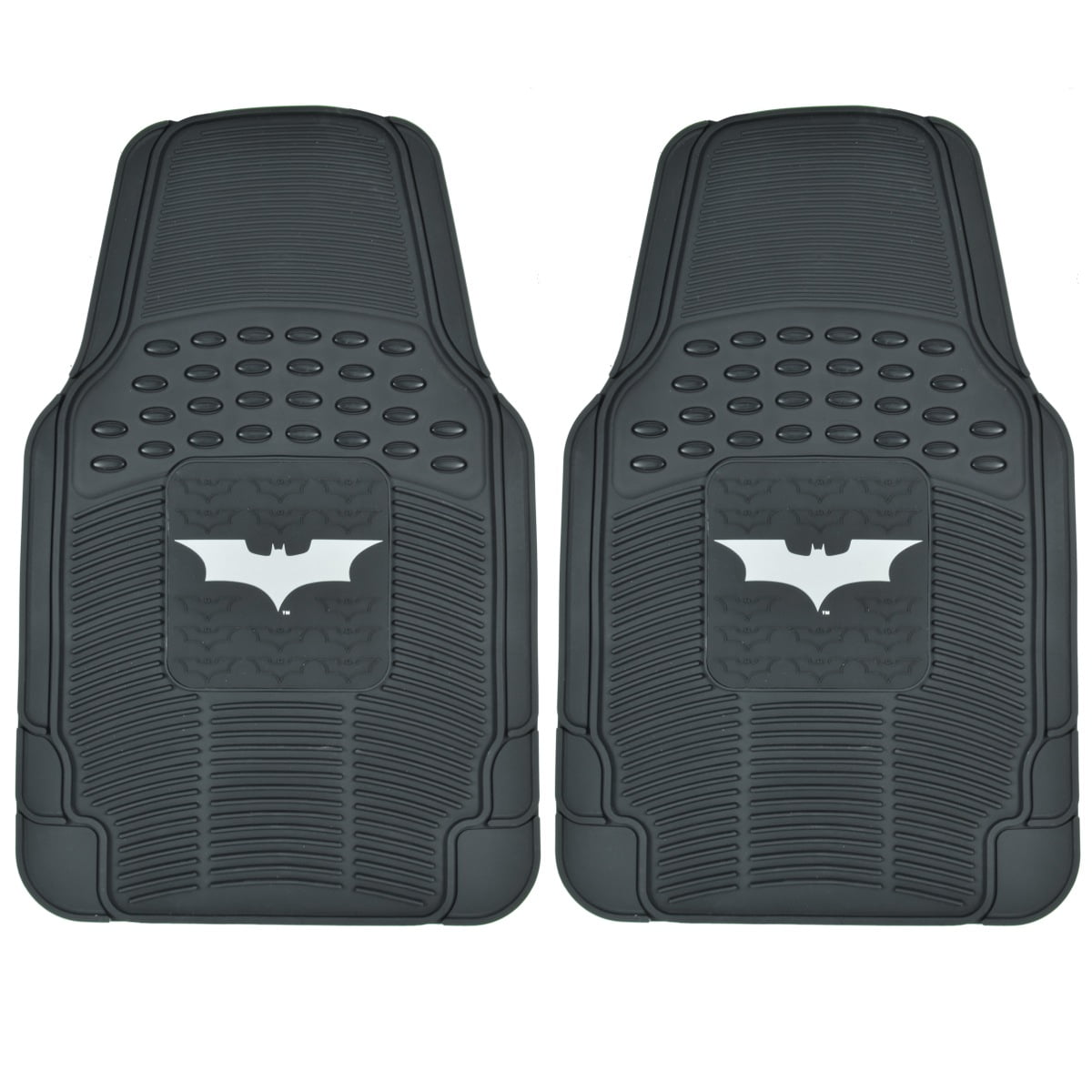 Free Shipping DC Comics Batman Car Floor Mats 3pc Set Logo on Heavy Duty Rubber Fits Most Cars Trucks Van SUVs Walmart