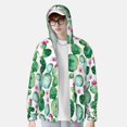 thumbnail image 6 of Rocae Cactus Plants Print Breathable Sun Protection Hoodie Quick-Dry Lightweight Long Sleeve Hoodie Unisex Running Sports Shirt X-Large, 6 of 9