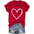 thumbnail image 1 of Shorts for Women Solid Color V-Neck Bottom Lining Outer Short Sleeved Top Short for Women, 1 of 4