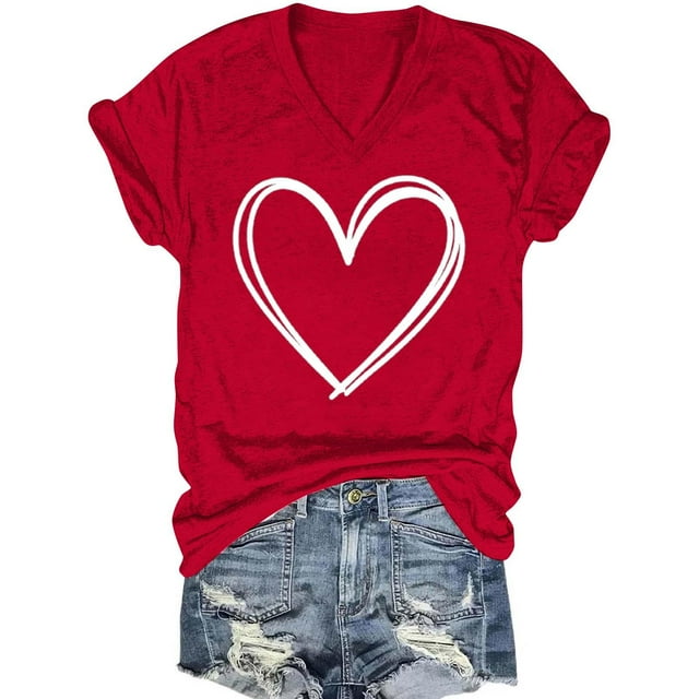 Shorts for Women Solid Color V-Neck Bottom Lining Outer Short Sleeved Top Short for Women