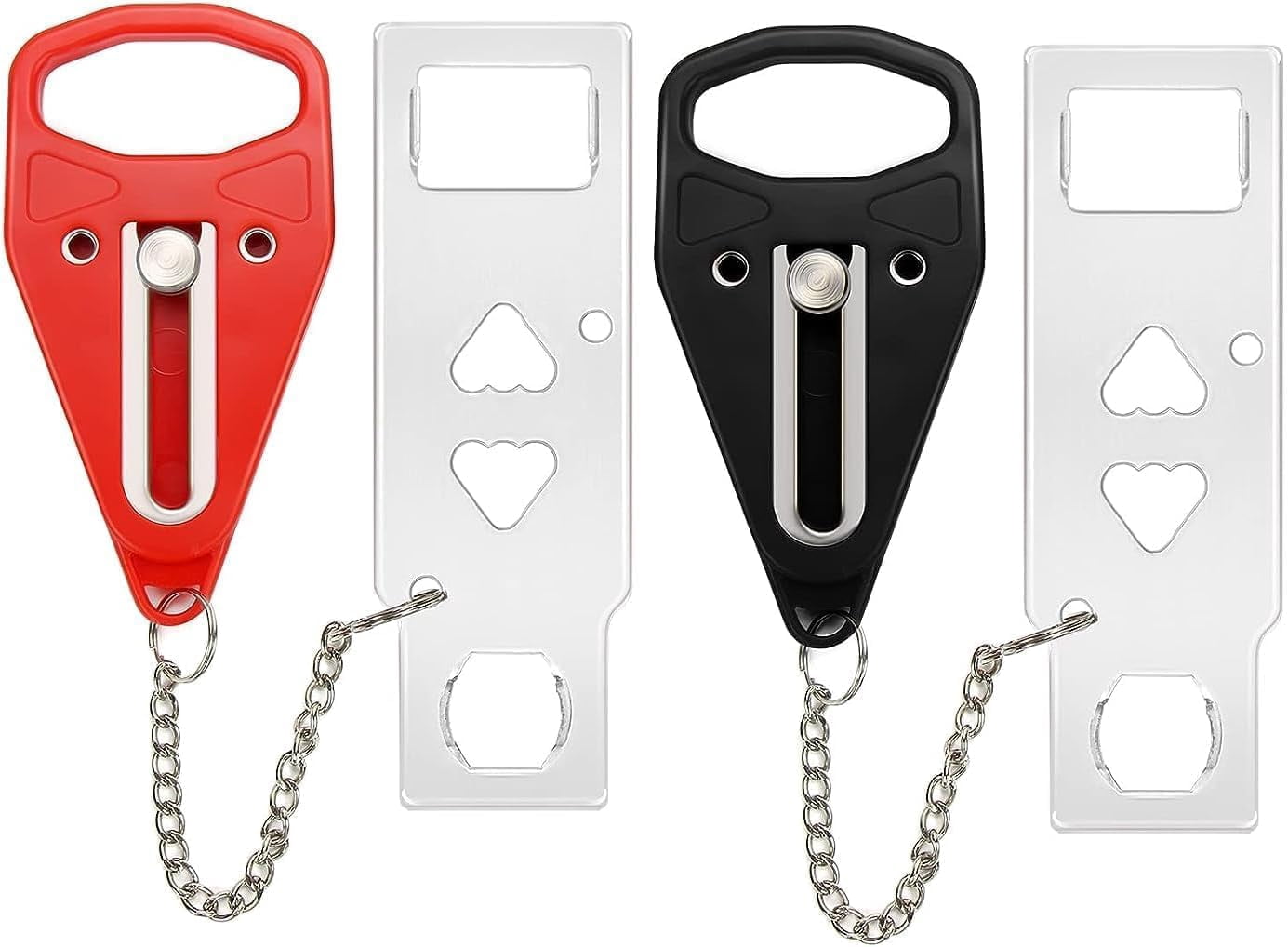 Serrure de Porte Portable Lot de 2 Serrure Supplémentaire pour Plus d'Intimité et de Sécurité à la Maison, à l'Hôtel et en Appartement, Empêche l'Entrée Non Autorisée, Protège la Sécurité Familiale en Voyage, à la Maison, dans la Chambre, à l'Hôtel, en Appartement, à l'Airbnb