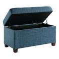 thumbnail image 3 of OSP Home Furnishings Storage Ottoman in Blue Fabric, 3 of 8