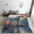 thumbnail image 5 of Zufioo Forest Lake White Horse Fleece Blanket Queen Size,Plush Bed Blanket,Ultra Soft Throw Blanket,Plush Fuzzy Cozy Blanket Perfect for Bed,Couch-40"x30", 5 of 7