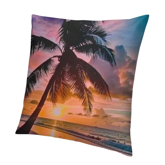 BANET Plam Tree Decorative Pillowcases with Hidden Zipper, Throws for Sofa 12x12in