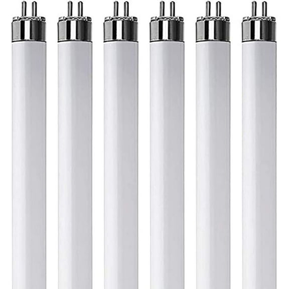 KOR - F13T5/WW T5 Fluorescent Under-Cabinet Light Bulbs 3000K Warm White 13W 21-Inch Long Life - 6 Pack