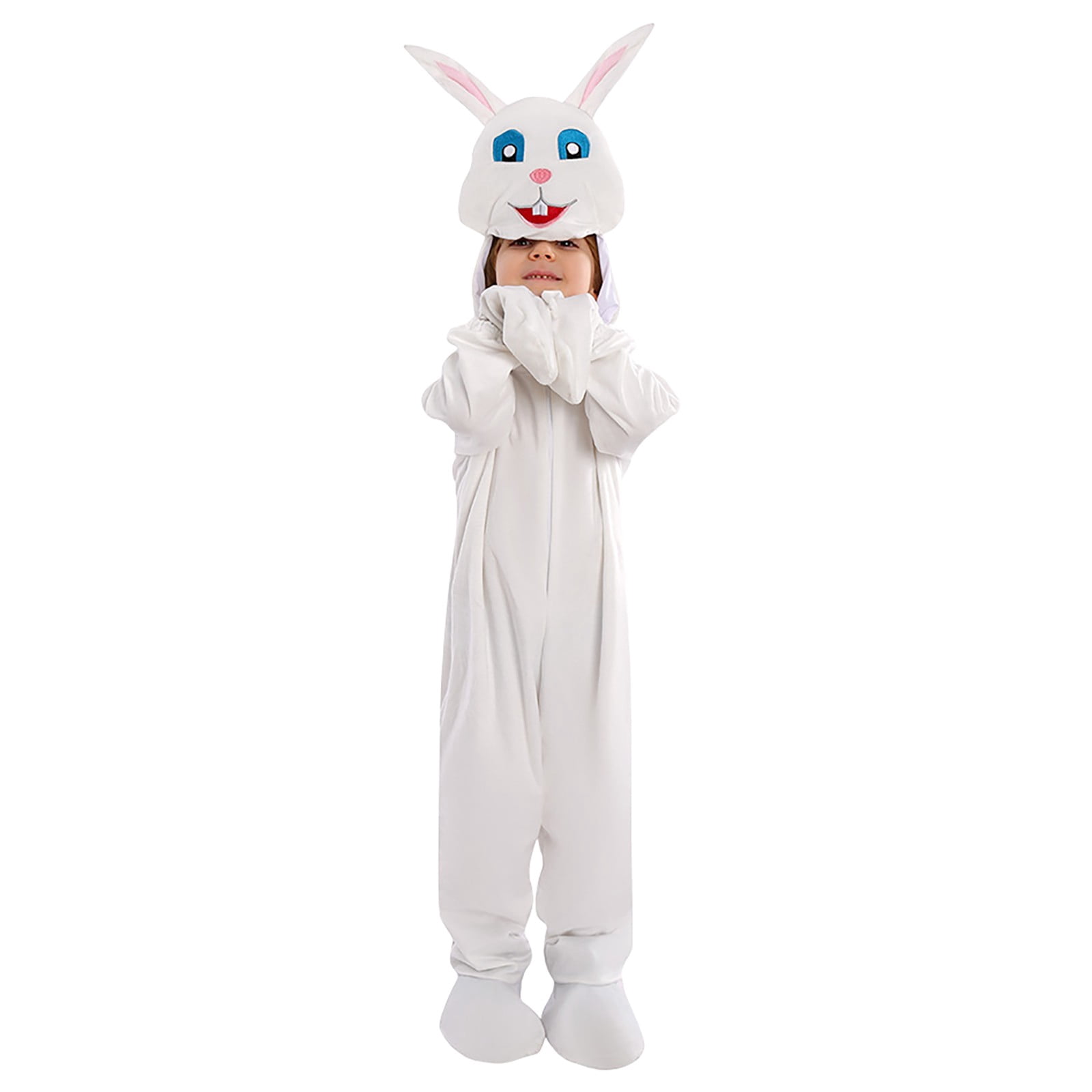 Coerni Unisex Boys Girls Easter Bunny Onesie Romper Kids Cute Long Sleeve Fuzzy Bodysuit One Piece Jumpsuit Rabbit Hooded Outfit