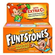 Angle View: 6 Pack Flintstones Plus Immunity Support Multivitamin Supplement Tablets 60 Each