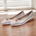 thumbnail image 1 of Zapatos cómodos con punta ostentosa zapatos planos para caminar con diamantes de imitación calzado de primavera y otoño, 1 of 9