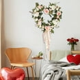 thumbnail image 6 of Goowood Back Garden Rose Artificial Flower Heart Wreath With Ribbon Valentine Decor Wreath Home Decor, 6 of 9